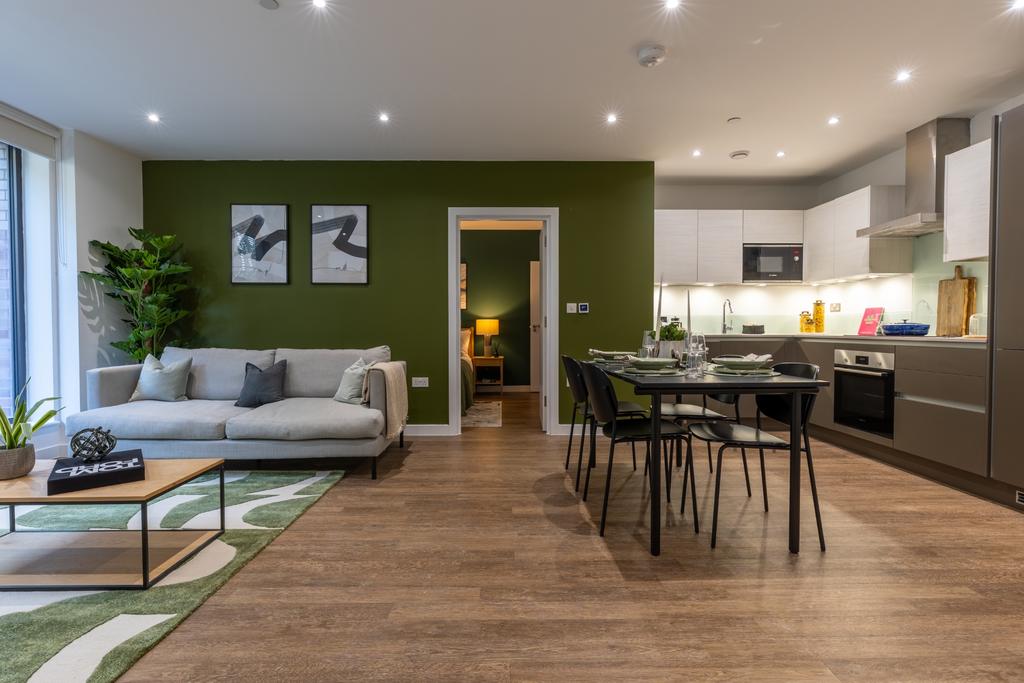 Open-plan living area, open plan living