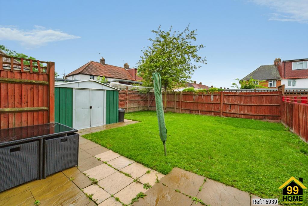 Garden view, out buildings