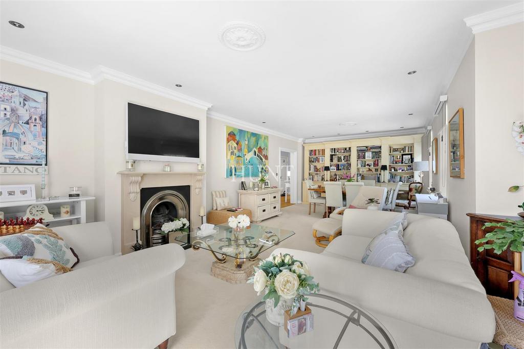 Living room, fireplace