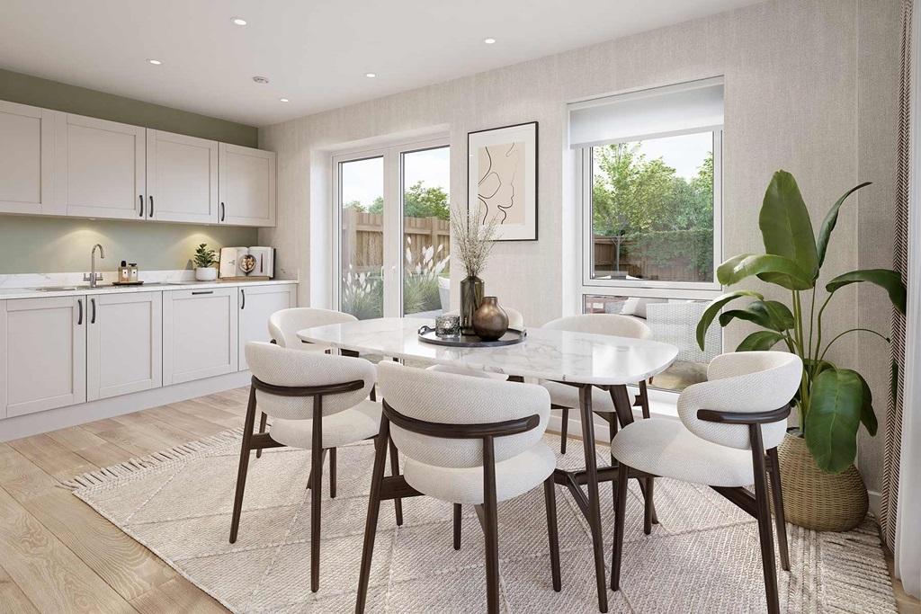 Enjoy meal times in view of the garden