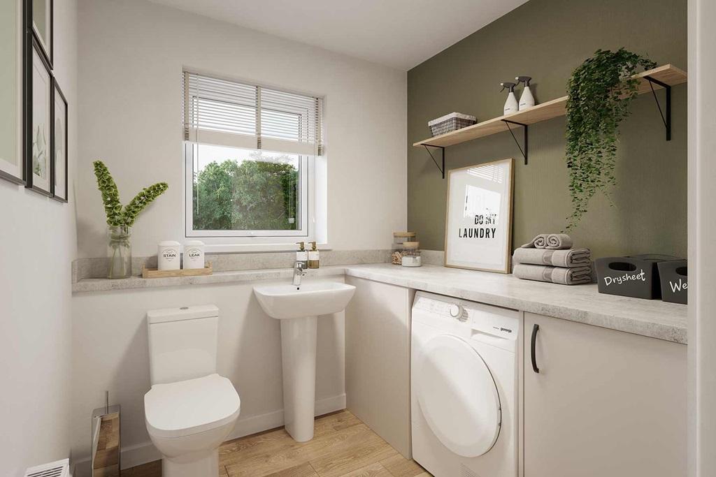 Convenient downstairs cloakroom/utility