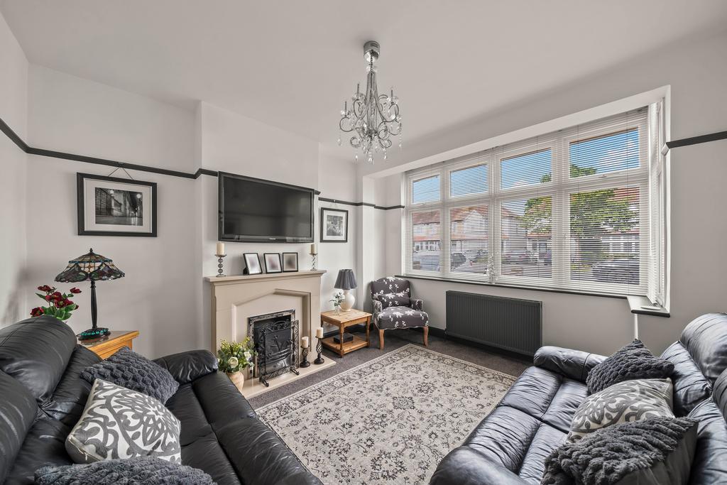 Living room, fireplace