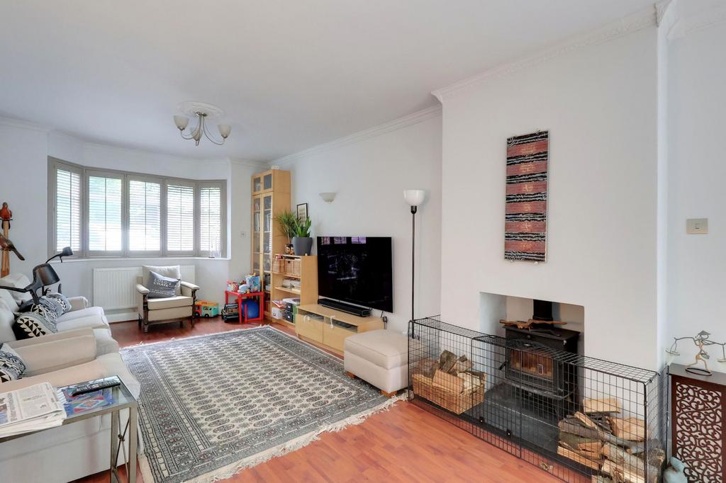 Living room, fireplace