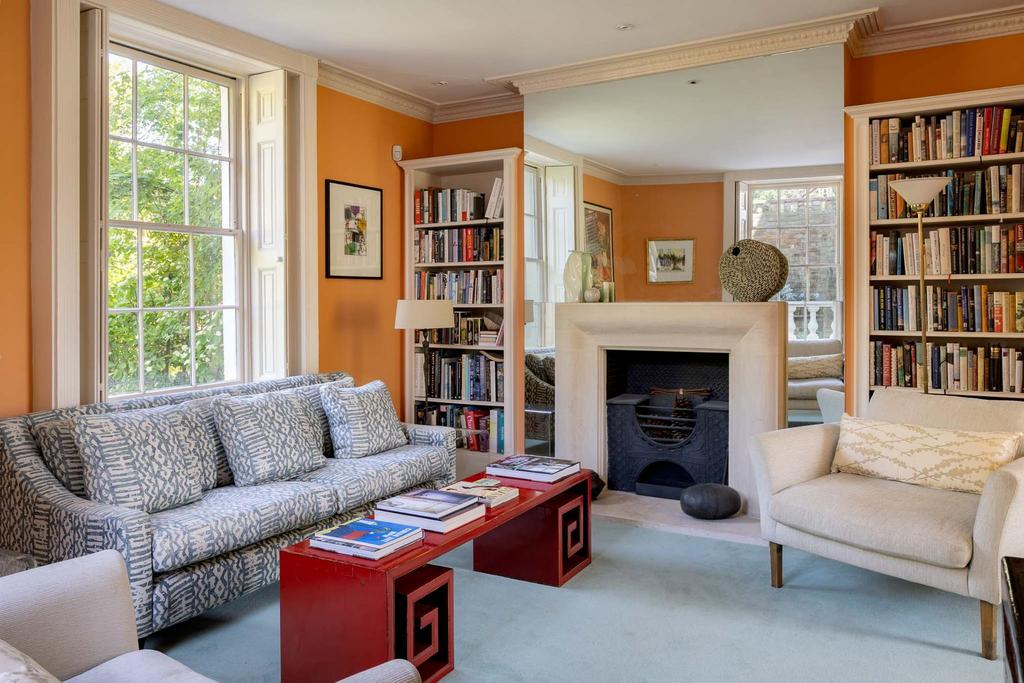 Living room, fireplace