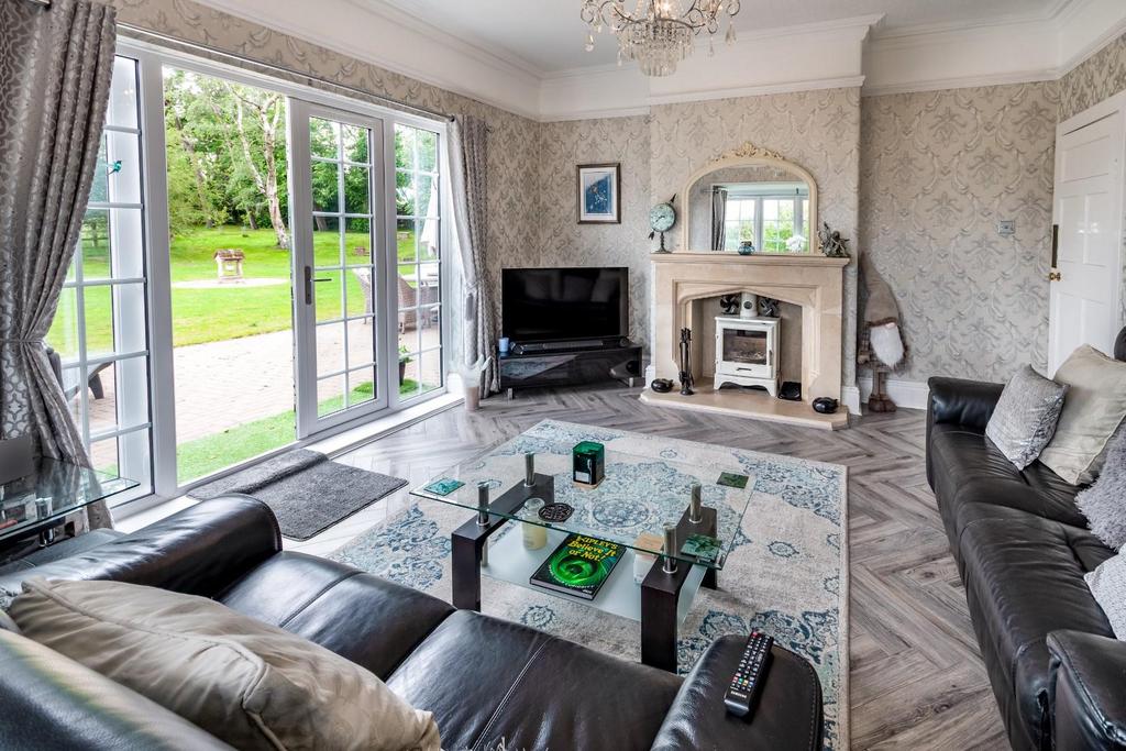 Living room, fireplace