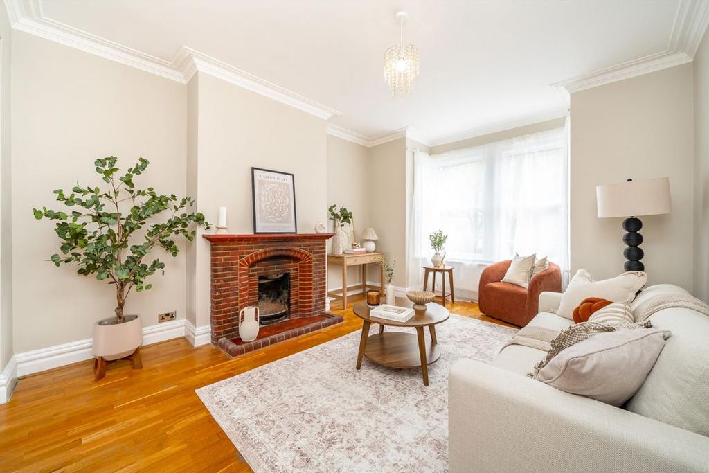 Living room, fireplace