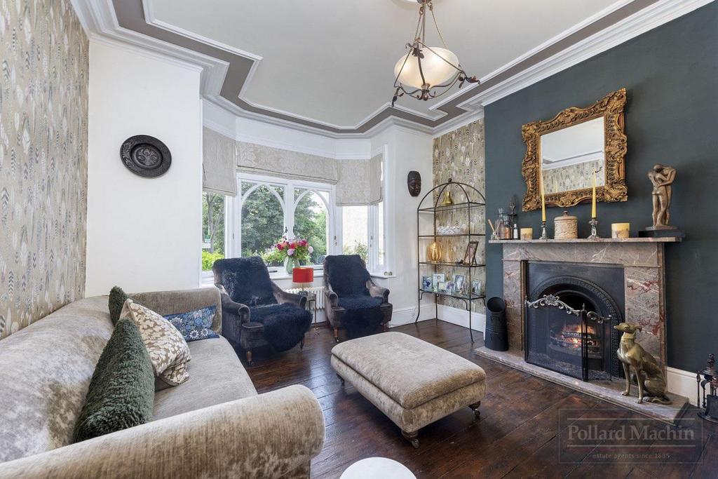 Living room, fireplace