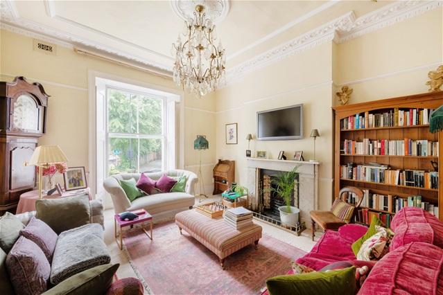 Living room, fireplace