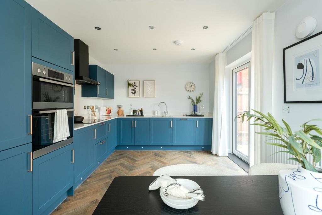The open plan kitchen diner creates a social...
