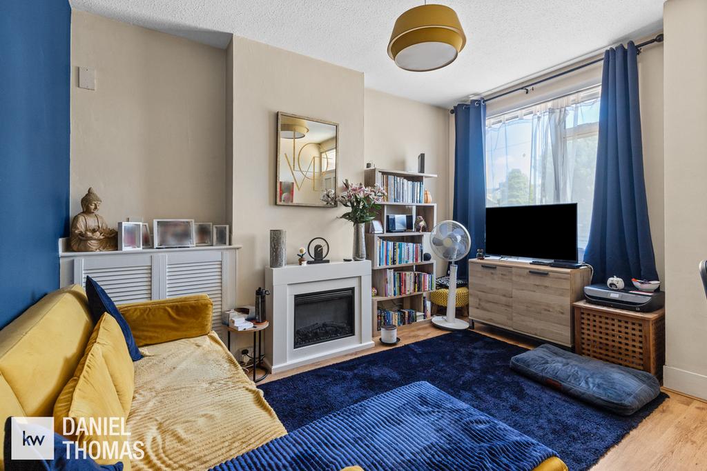 Living room, fireplace