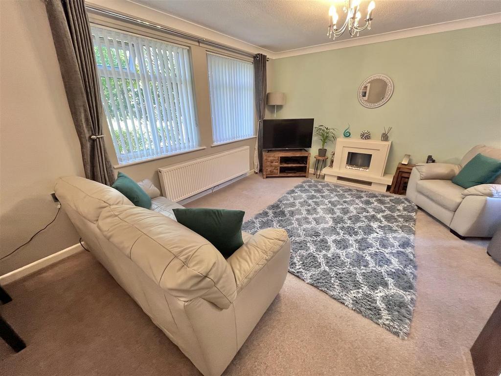 Living room, fireplace