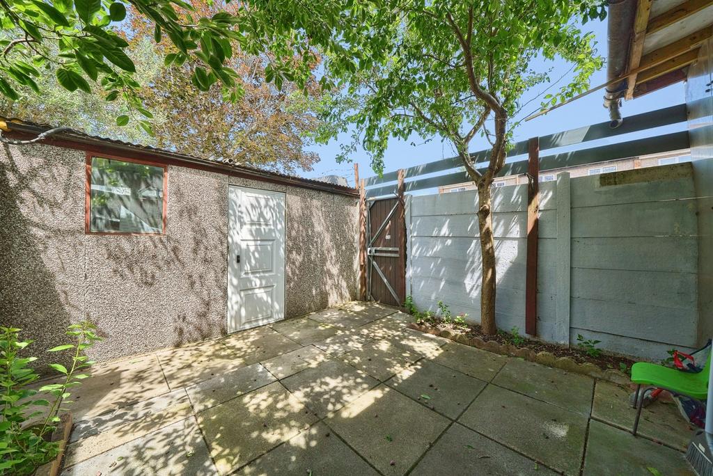 Courtyard, garage