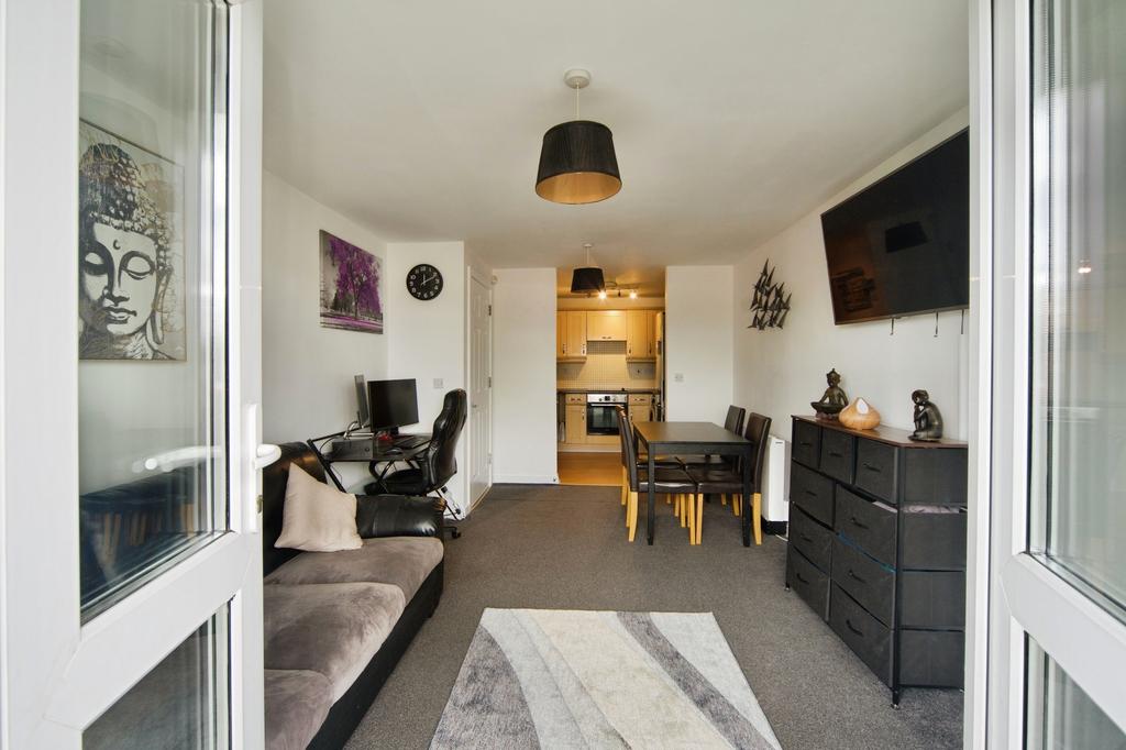 Open-plan living area, open plan living