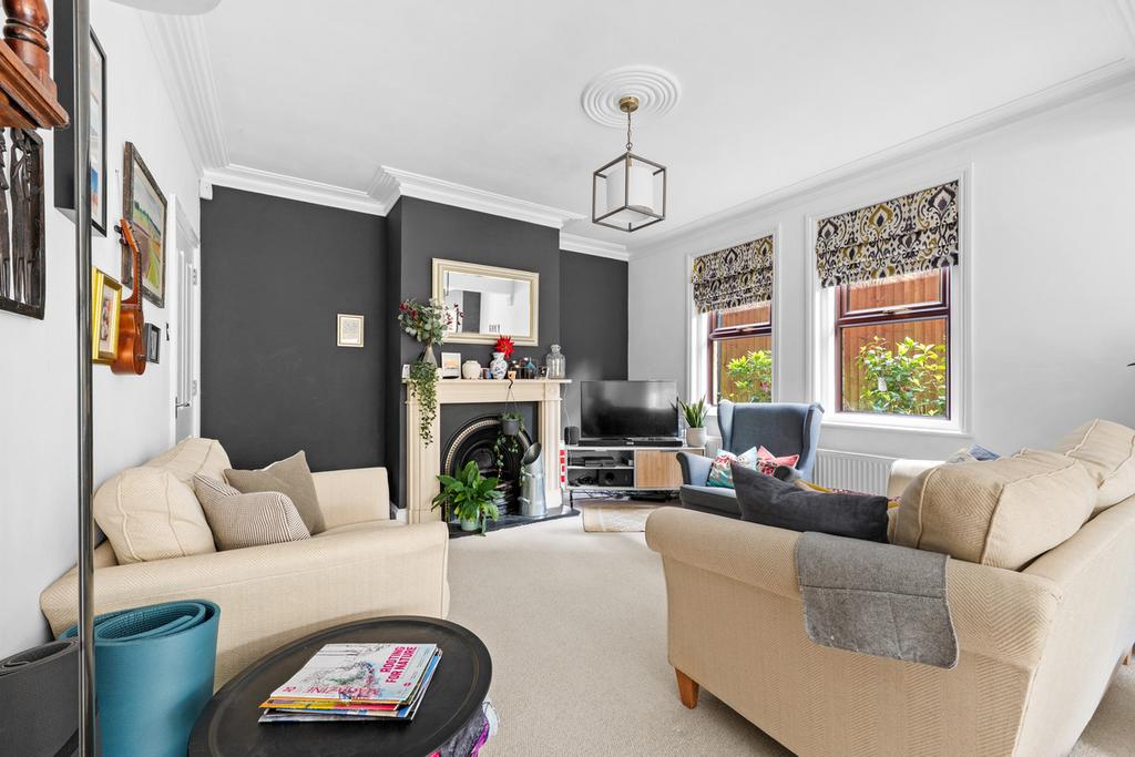 Living room, fireplace