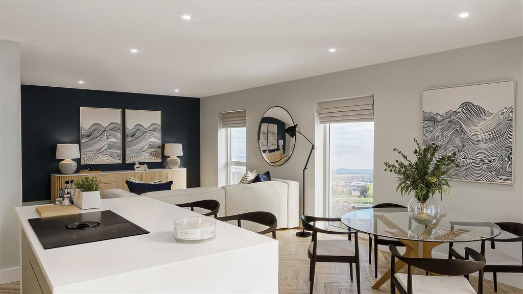 Open-plan living area, open plan living