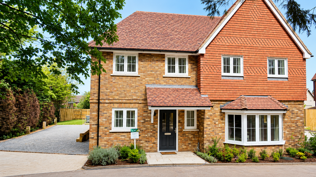 Detached house exterior, driveway