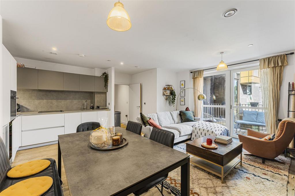 Open-plan living area, open plan living