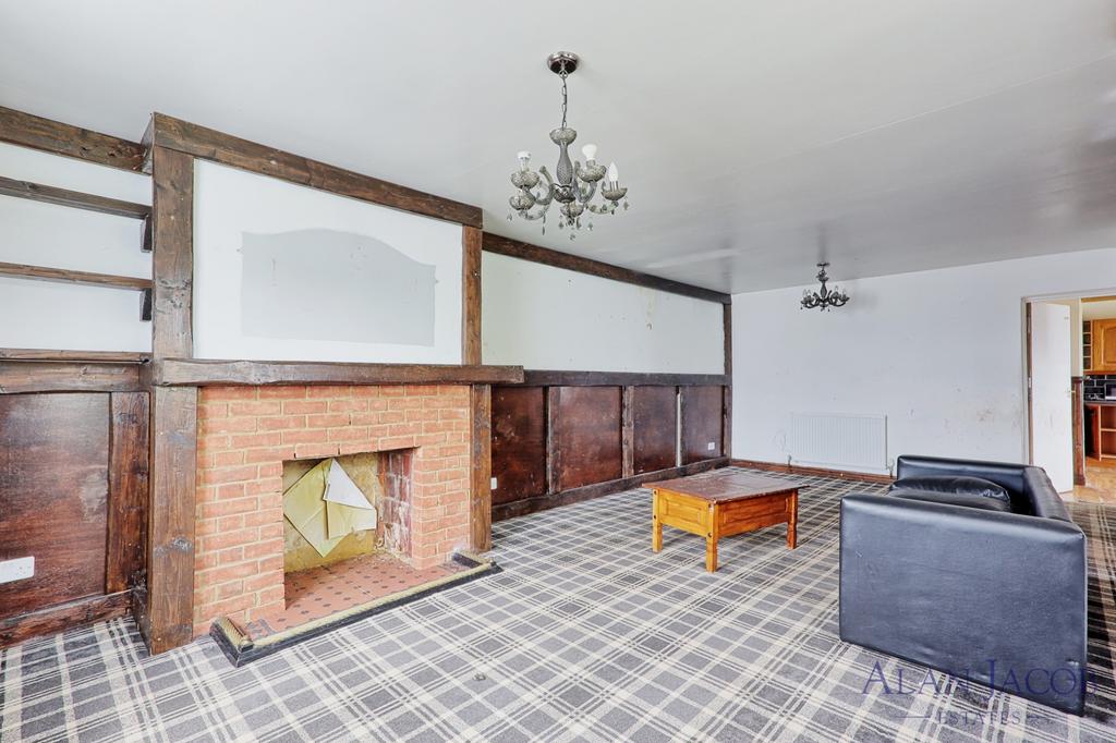 Living room, fireplace