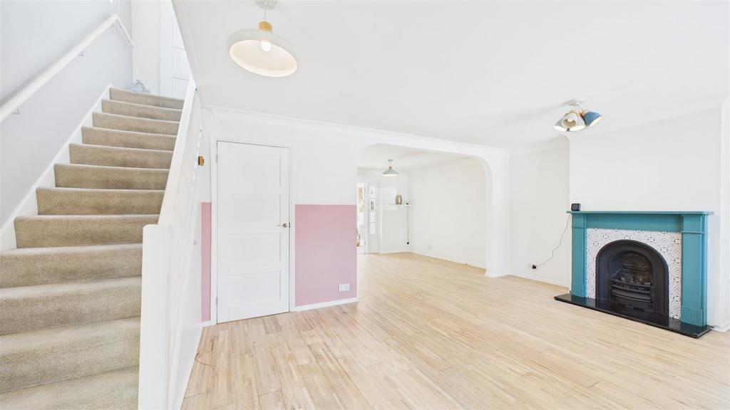 Living room, fireplace