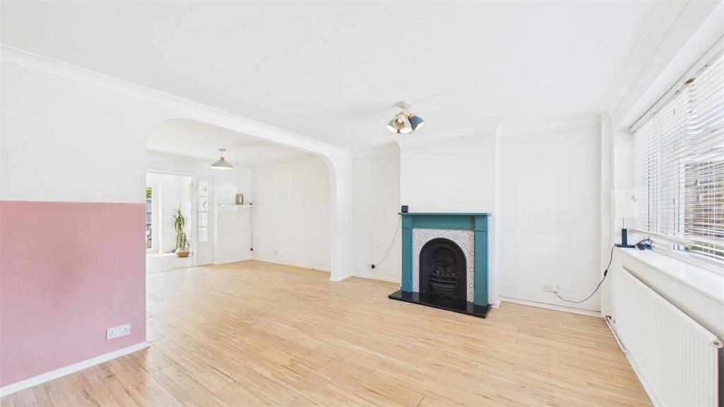Living room, fireplace