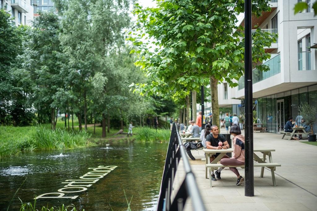 Portlands Lake in East Village, Stratford near...