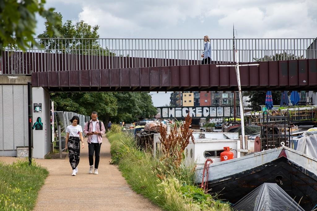 Enjoy walks along the canalside at Hackney Wick