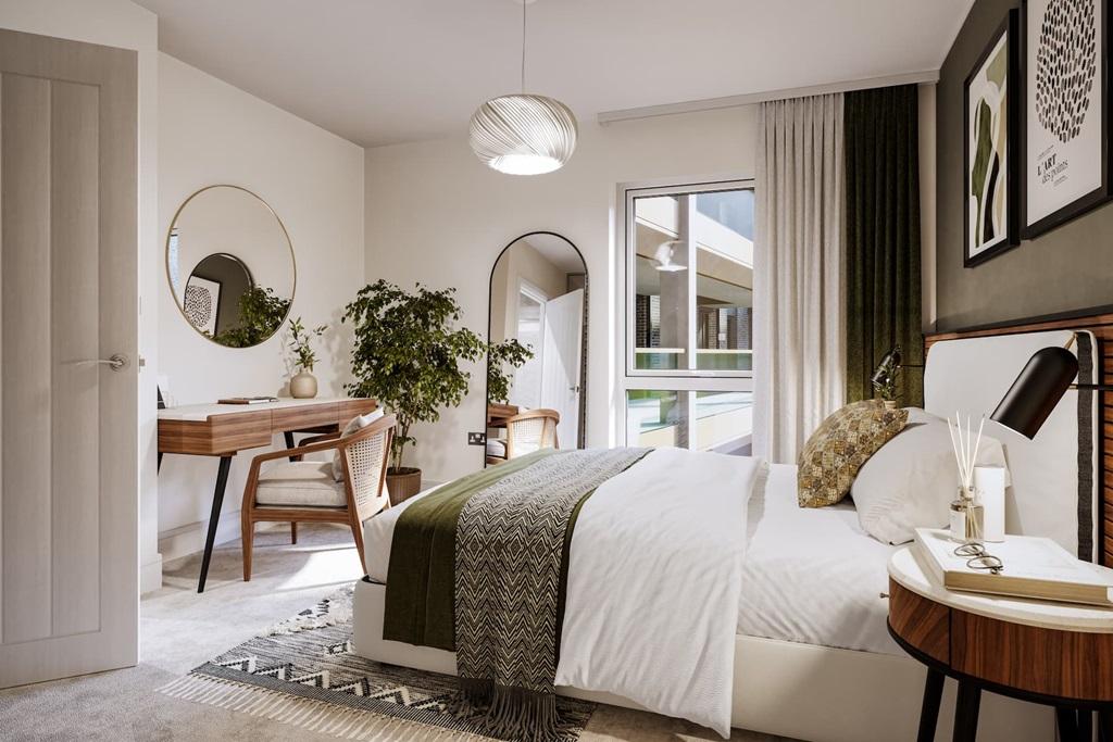 Extra space for a dressing table or desk