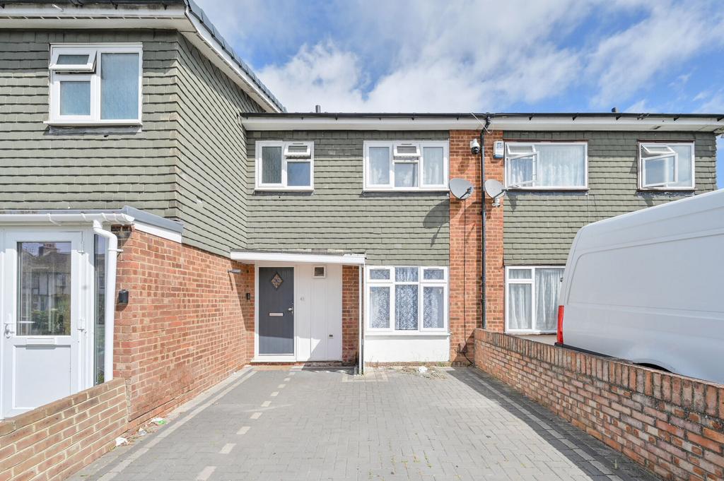 Semi-detached house exterior, driveway