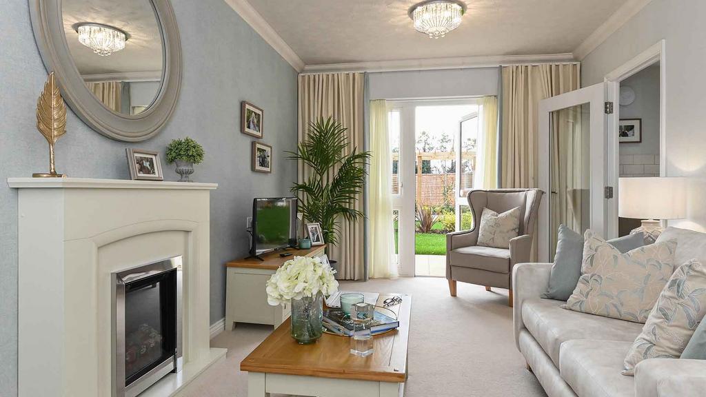 Living room, fireplace