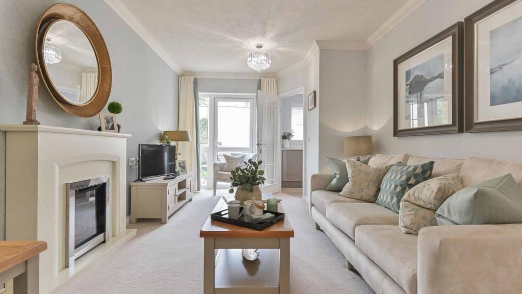 Living room, fireplace
