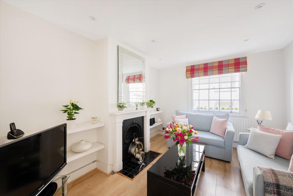Living room, fireplace
