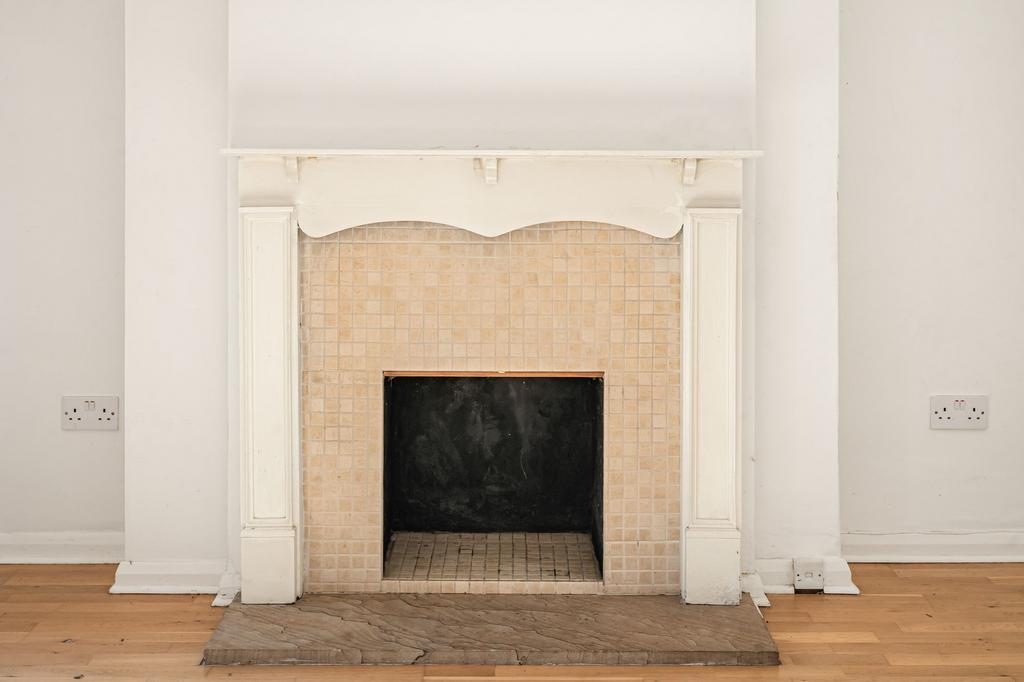 Living room, fireplace