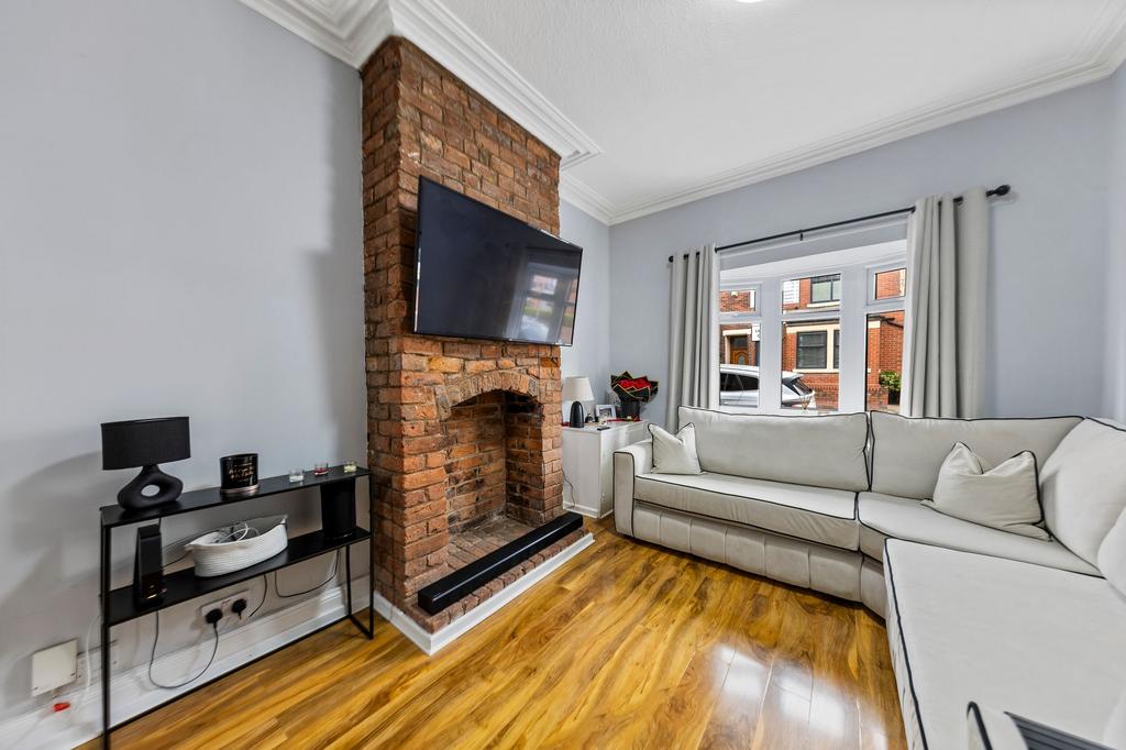 Living room, fireplace