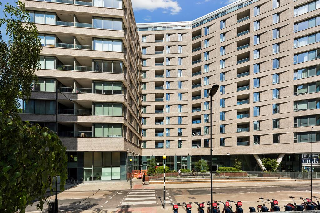Apartment building facade, block of apartments