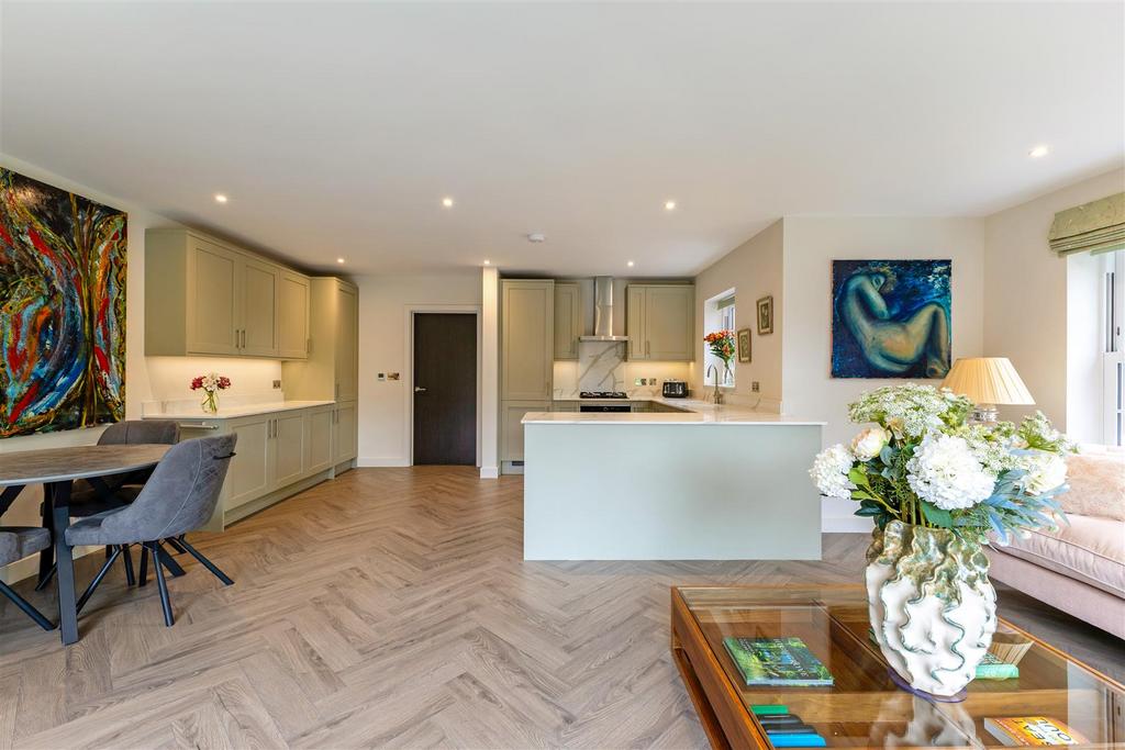 Open-plan living area, open plan living