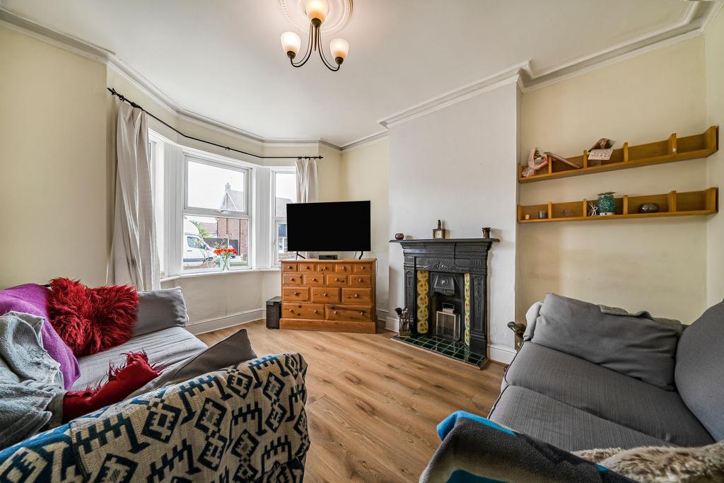 Living room, fireplace