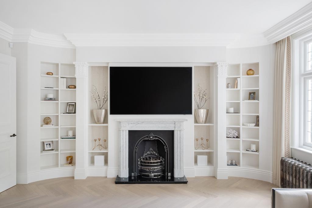 Living room, fireplace