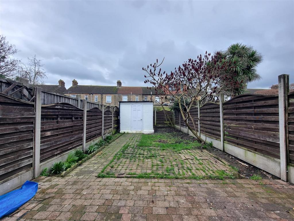 Driveway view, garage