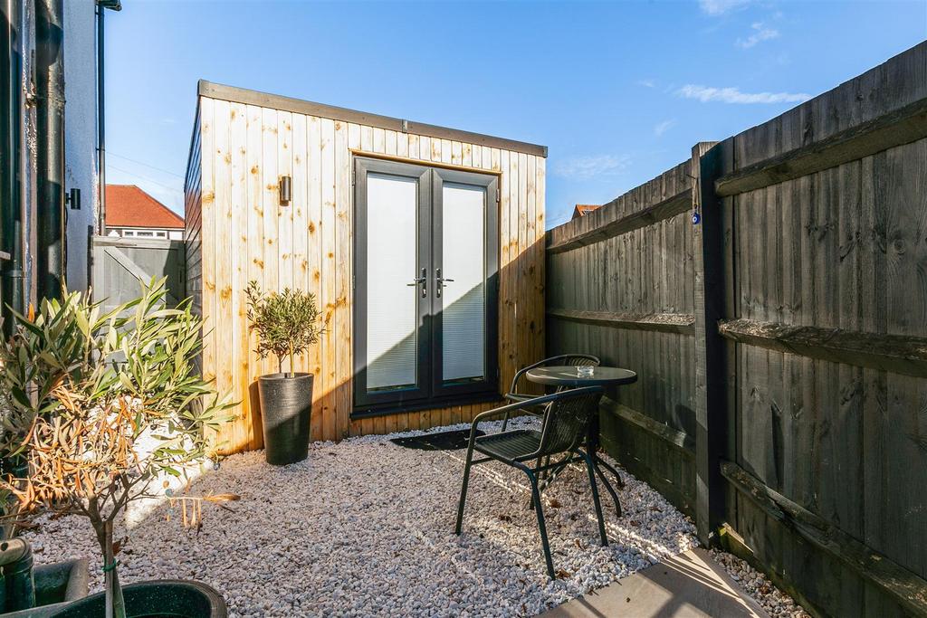 Garden view, out buildings