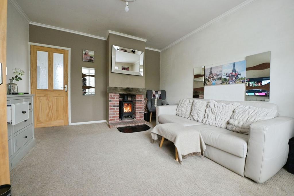 Living room, fireplace