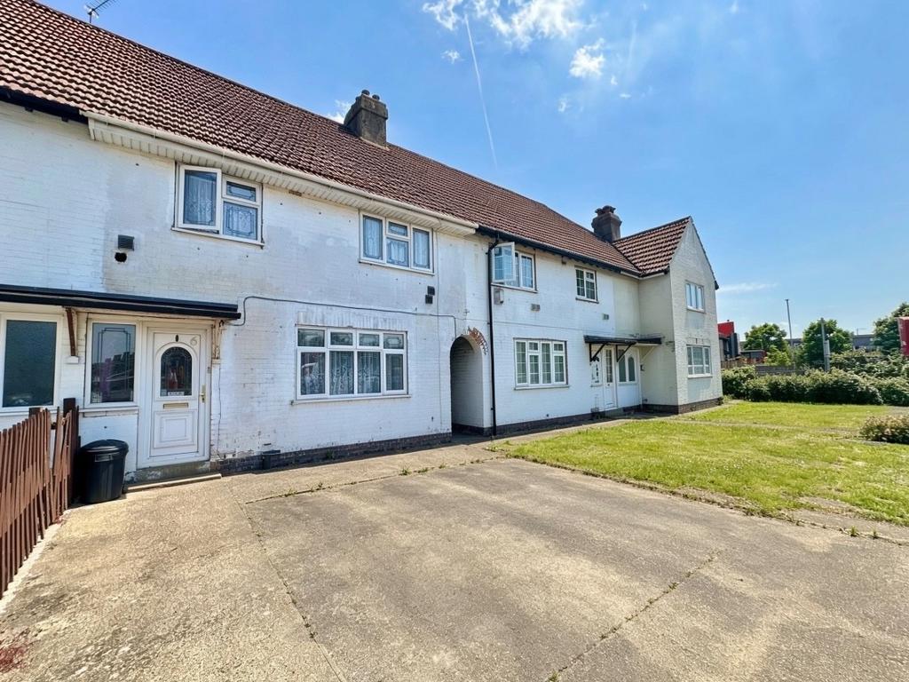 Semi-detached house exterior, driveway