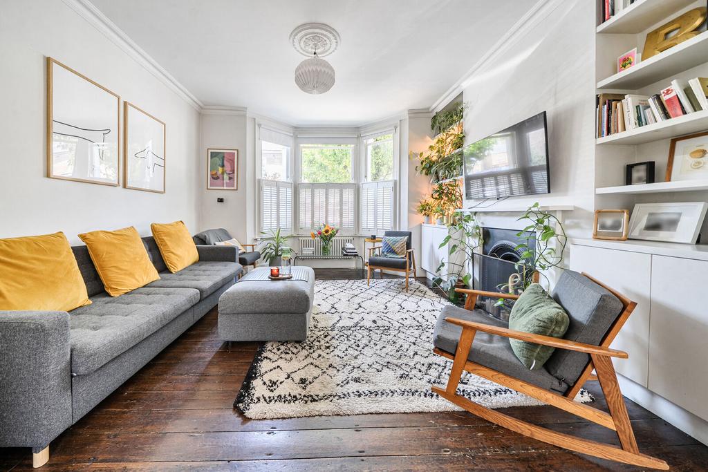 Living room, fireplace