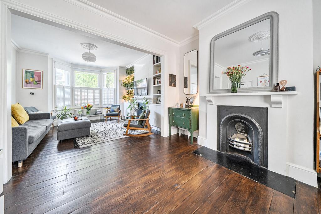 Living room, fireplace