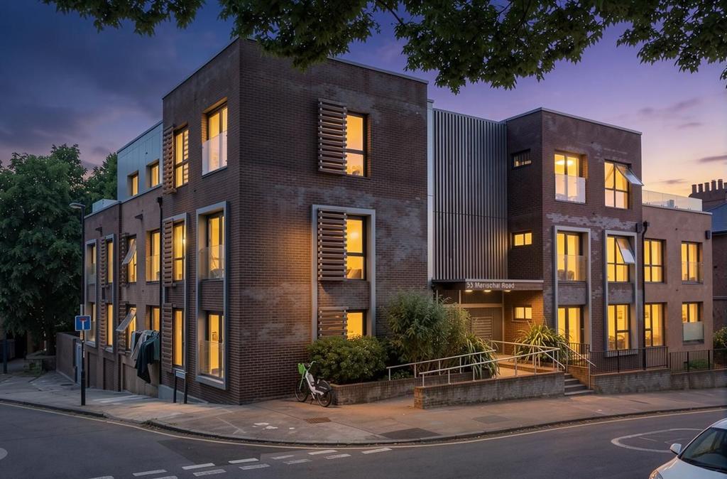 Apartment building facade, block of apartments