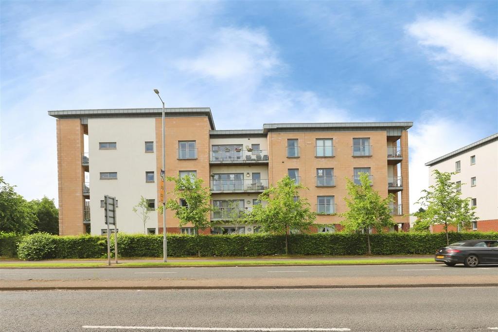 Apartment building facade, block of apartments