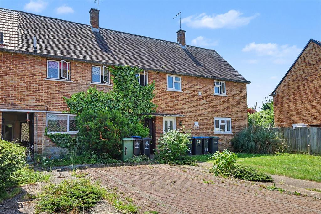 Semi-detached house exterior, driveway