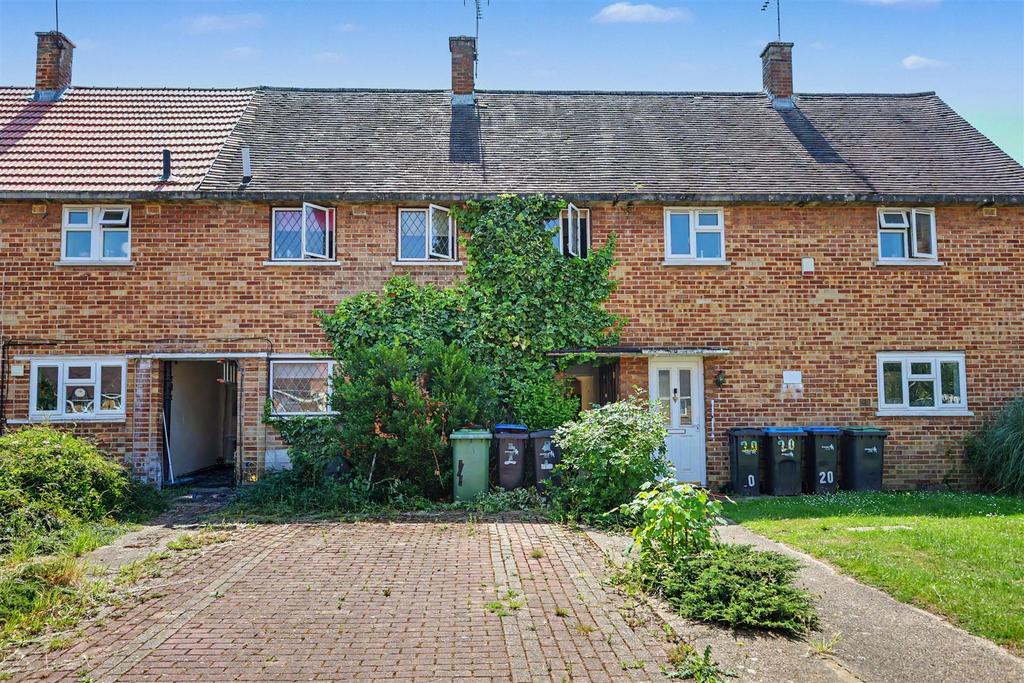 Semi-detached house exterior, driveway