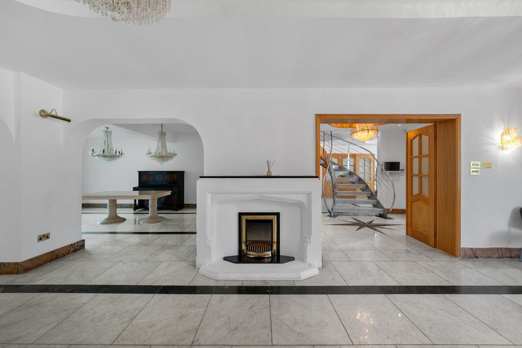 Reception room, fireplace