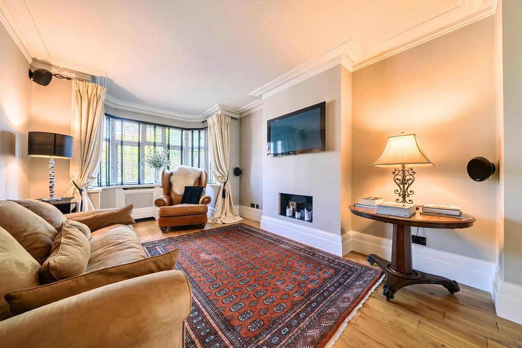 Living room, fireplace