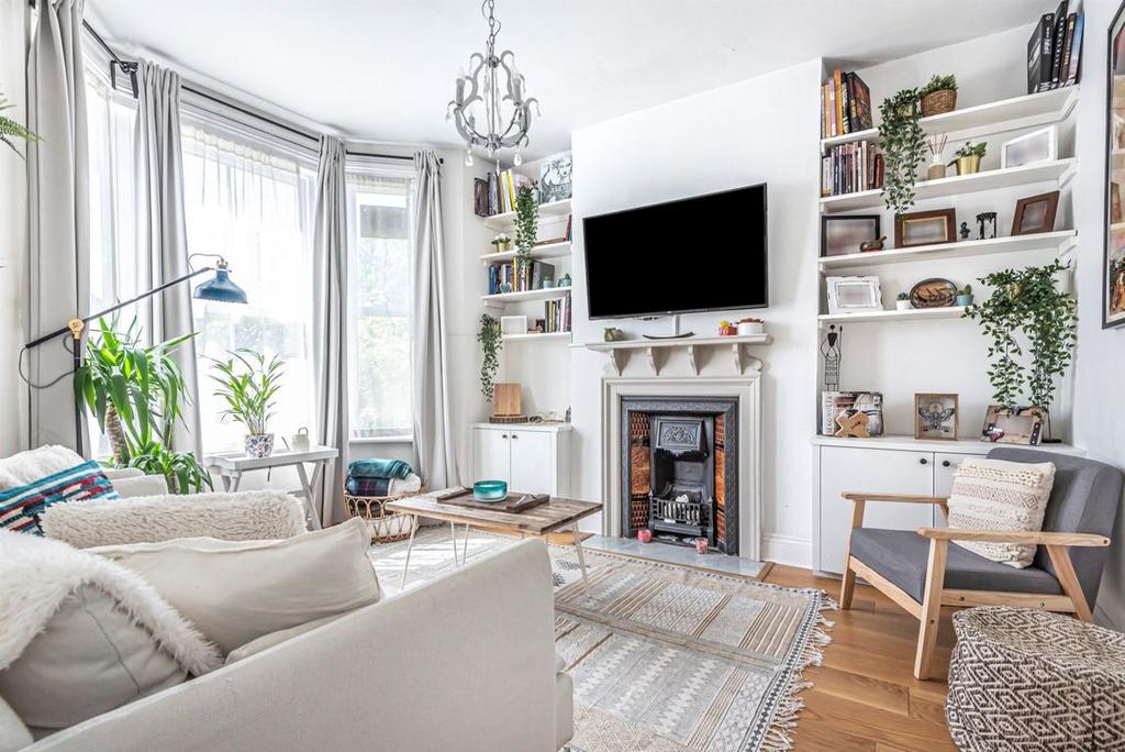 Living room, fireplace